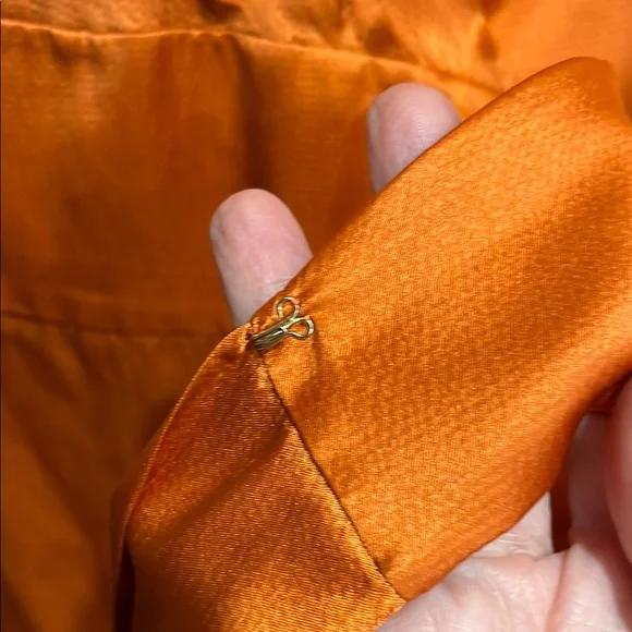Banana Republic Silk Elegant Orange Wrap Dress - Picture 8 of 12